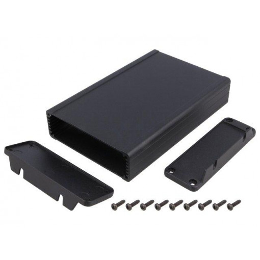 1457L1602BK; Enclosure: with panel; with fixing lugs; 1457; X: 104mm; Y: 160mm; HAMMOND