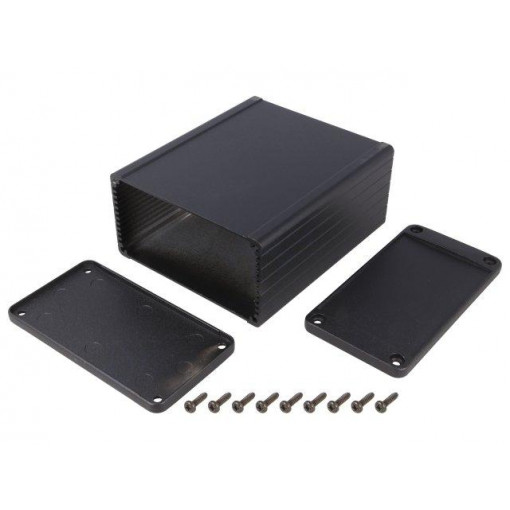 1457N1201BK; Enclosure: with panel; 1457; X: 104mm; Y: 120mm; Z: 55mm; aluminium; HAMMOND 1457N1201BK; Enclosure: with panel; 1457; X: 104mm; Y: 120mm; Z: 55mm; aluminium; HAMMOND