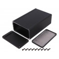 1457N1601EBK; Enclosure: shielding; X: 104mm; Y: 160mm; Z: 55mm; aluminium; black; HAMMOND