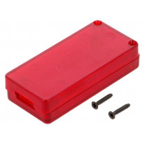 1551USB3TRD; Enclosure: for USB; X: 30mm; Y: 65mm; Z: 15.5mm; ABS; translucent red; HAMMOND