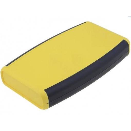 1553DYLBKBAT; Enclosure: multipurpose; X: 89mm; Y: 147mm; Z: 24mm; 1553; ABS; yellow; HAMMOND