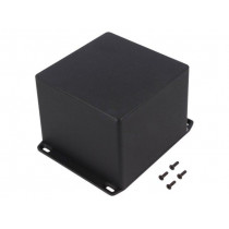 1590VFLBK; Enclosure: multipurpose; with fixing lugs; 1590; X: 120mm; Y: 120mm; HAMMOND