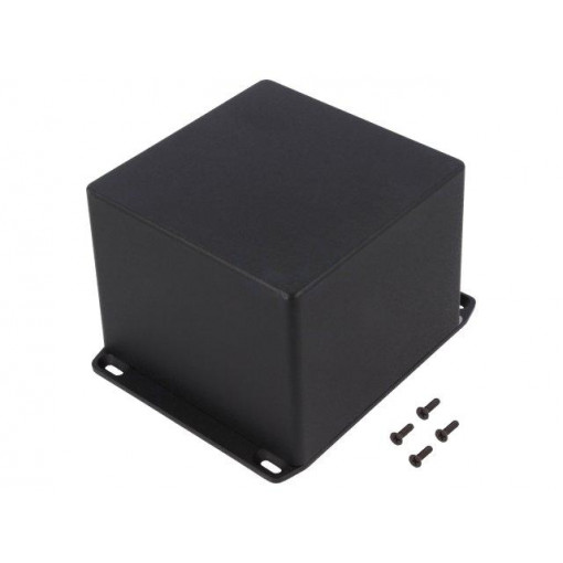 1590VFLBK; Enclosure: multipurpose; with fixing lugs; 1590; X: 120mm; Y: 120mm; HAMMOND