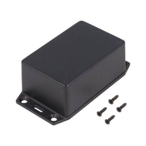 1591XXLSFLBK; Enclosure: multipurpose; X: 57mm; Y: 87mm; Z: 39mm; with fixing lugs; HAMMOND