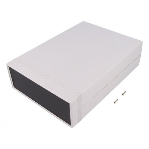 1598JSGYPBK; Enclosure: with panel; 1598; X: 200mm; Y: 280mm; Z: 76mm; ABS; grey; HAMMOND