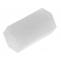 HP-10; Screwed spacer sleeve; hexagonal; polyamide; M3; 10mm; FIX&FASTEN HP-10; Screwed spacer sleeve; hexagonal; polyamide; M3; 10mm; FIX&FASTEN
