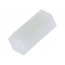 HP-11; Screwed spacer sleeve; hexagonal; polyamide; M3; 11mm; FIX&FASTEN HP-11; Screwed spacer sleeve; hexagonal; polyamide; M3; 11mm; FIX&FASTEN