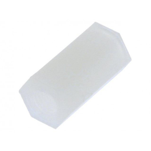 HP-11; Screwed spacer sleeve; hexagonal; polyamide; M3; 11mm; FIX&FASTEN