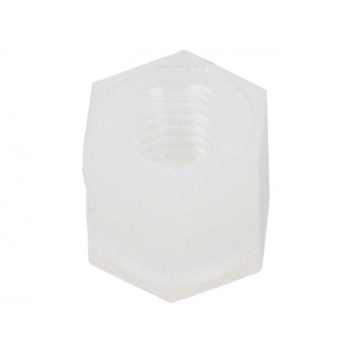 HP-5; Screwed spacer sleeve; hexagonal; polyamide; M3; 5mm; FIX&FASTEN