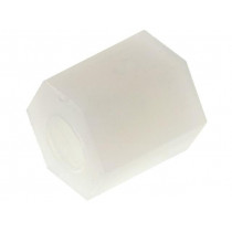 HP-6; Screwed spacer sleeve; hexagonal; polyamide; M3; 6mm; FIX&FASTEN HP-6; Screwed spacer sleeve; hexagonal; polyamide; M3; 6mm; FIX&FASTEN