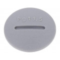 HPP13 SL080; Stopper; PG13,5; Mat: polyamide; dark grey; Pcs: 10; ALPHA WIRE