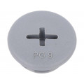 HPP9 SL080; Stopper; PG9; Mat: polyamide; dark grey; Pcs: 10; ALPHA WIRE