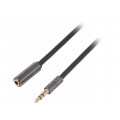 ; Cable; gold-plated; 2m; black; V: stereo; Features: shielded; 4CARMEDIA