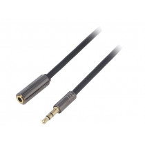 ; Cable; gold-plated; 2m; black; V: stereo; Features: shielded; 4CARMEDIA