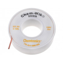 ; Tape: desoldering; rosin; W: 1.27mm; L: 30m; CHEMTRONICS ; Tape: desoldering; rosin; W: 1.27mm; L: 30m; CHEMTRONICS
