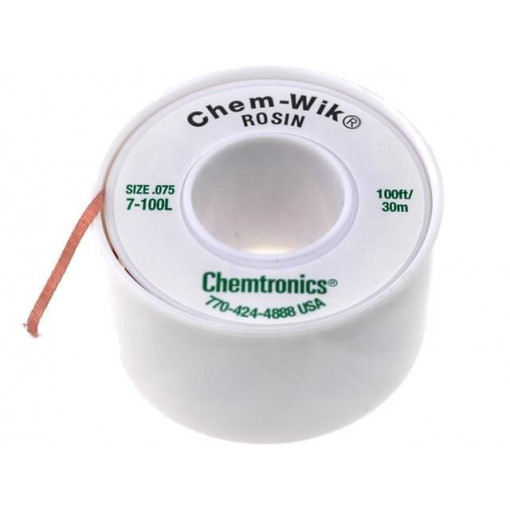 ; Tape: desoldering; rosin; W: 1.9mm; L: 30m; CHEMTRONICS ; Tape: desoldering; rosin; W: 1.9mm; L: 30m; CHEMTRONICS