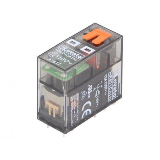 HR501CA110; Relay: electromagnetic; SPDT; Ucoil: 110VAC; 16A/250VAC; 12A/30VDC; LOVATO ELECTRIC
