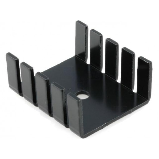 HS-002; Heatsink: moulded; TO220; black; L: 30mm; W: 25mm; H: 12.5mm; anodized; STONECOLD
