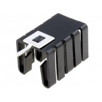 HS-011; Heatsink: moulded; TO220; black; L: 19mm; W: 12.8mm; H: 12.7mm; STONECOLD