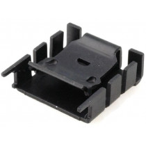 HS-012; Heatsink: moulded; TO220; black; L: 25mm; W: 25mm; H: 9.5mm; 16.6K/W; STONECOLD HS-012; Heatsink: moulded; TO220; black; L: 25mm; W: 25mm; H: 9.5mm; 16.6K/W; STONECOLD