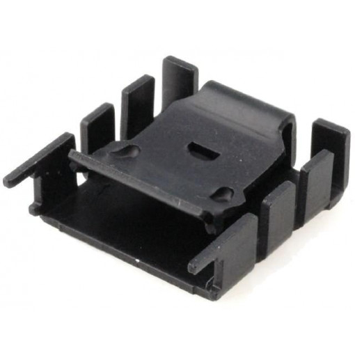 HS-012; Heatsink: moulded; TO220; black; L: 25mm; W: 25mm; H: 9.5mm; 16.6K/W; STONECOLD