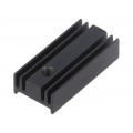 HS-112-25-PIN; Heatsink: extruded; TO220; black; L: 25.4mm; W: 12mm; H: 6.5mm; 40K/W; STONECOLD