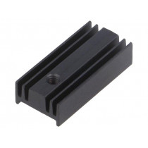 HS-112-25-PIN; Heatsink: extruded; TO220; black; L: 25.4mm; W: 12mm; H: 6.5mm; 40K/W; STONECOLD
