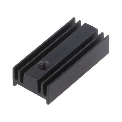 HS-112-25-PIN; Heatsink: extruded; TO220; black; L: 25.4mm; W: 12mm; H: 6.5mm; 40K/W; STONECOLD