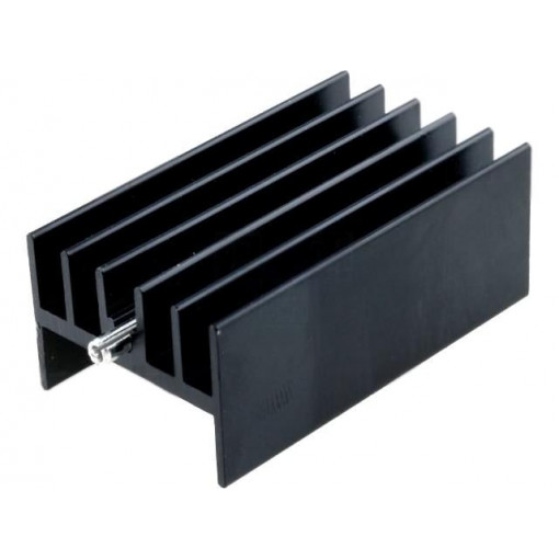 HS-123-40; Heatsink: extruded; H; TO220; black; L: 40mm; W: 23.3mm; H: 16.5mm; STONECOLD