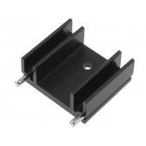 HS-130-25; Heatsink: extruded; TO220; black; L: 25mm; W: 29mm; H: 12mm; 15K/W; STONECOLD HS-130-25; Heatsink: extruded; TO220; black; L: 25mm; W: 29mm; H: 12mm; 15K/W; STONECOLD