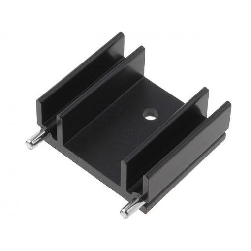 HS-130-25; Heatsink: extruded; TO220; black; L: 25mm; W: 29mm; H: 12mm; 15K/W; STONECOLD