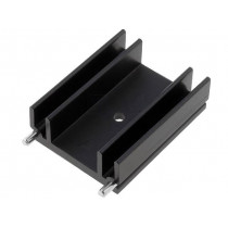 HS-130-38; Heatsink: extruded; TO220; black; L: 37.5mm; W: 29mm; H: 12mm; 13K/W; STONECOLD HS-130-38; Heatsink: extruded; TO220; black; L: 37.5mm; W: 29mm; H: 12mm; 13K/W; STONECOLD