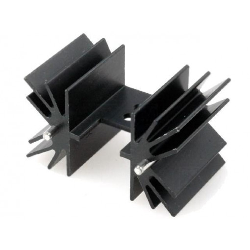 HS-142-25; Heatsink: extruded; TO220; black; L: 25.4mm; 7.1K/W; aluminium; STONECOLD