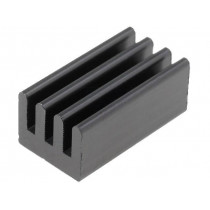 HS-DIL12; Heatsink: extruded; black; L: 12.7mm; W: 6.35mm; H: 4.83mm; AL6063-T5; STONECOLD