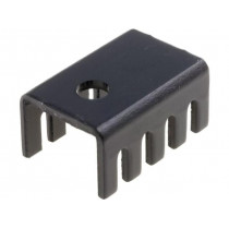 HS-S02; Heatsink: moulded; U; TO220; black; L: 19.05mm; W: 13.21mm; H: 9.53mm; STONECOLD