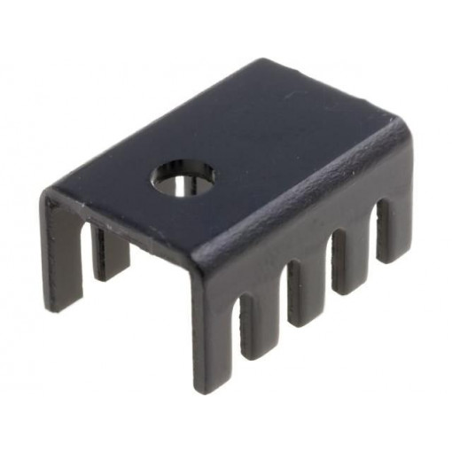 HS-S02; Heatsink: moulded; U; TO220; black; L: 19.05mm; W: 13.21mm; H: 9.53mm; STONECOLD