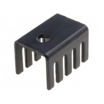 HS-S03; Heatsink: moulded; U; TO220; black; L: 19.05mm; W: 13.21mm; H: 12.7mm; STONECOLD