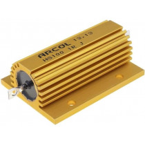 HS100-0R1J; Resistor: wire-wound; with heatsink; screw; 100mΩ; 100W; ±5%; ARCOL