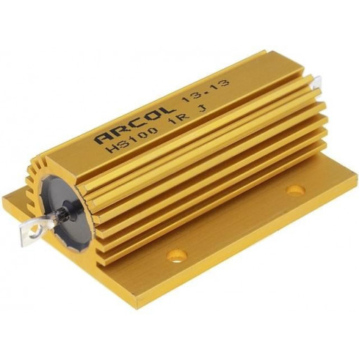 HS100-0R1J; Resistor: wire-wound; with heatsink; screw; 100mΩ; 100W; ±5%; ARCOL HS100-0R1J; Resistor: wire-wound; with heatsink; screw; 100mΩ; 100W; ±5%; ARCOL