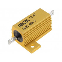 HS25-R68F; Resistor: wire-wound; with heatsink; screw; 680mΩ; 25W; ±1%; ARCOL