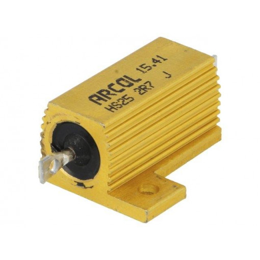 HS25-2R7J; Resistor: wire-wound; with heatsink; screw; 2.7Ω; 25W; ±5%; ARCOL