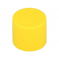 480335-01; Cap; Body: yellow; Øint: 33mm; H: 33.5mm; Mat: LDPE; Mounting: push-in; SUNDPLAST