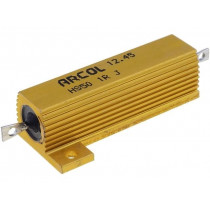 HS50-1RJ; Resistor: wire-wound; with heatsink; screw; 1Ω; 50W; ±5%; 100ppm/°C; ARCOL