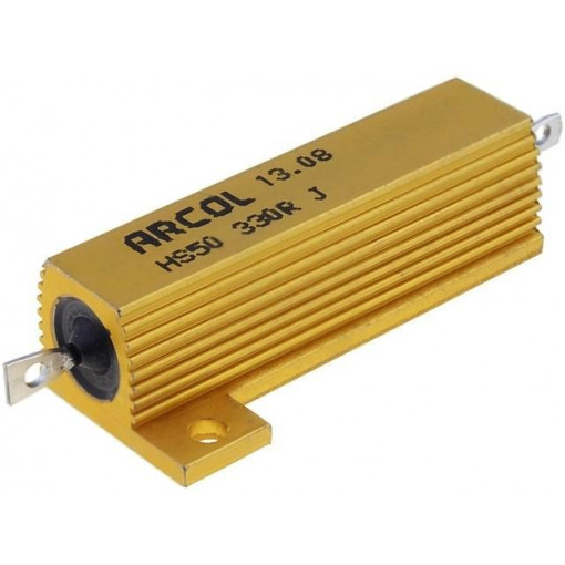 HS50-330RJ; Resistor: wire-wound; with heatsink; screw; 330Ω; 50W; ±5%; ARCOL