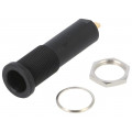 HSEB 3125 L AU/SW; Socket; 4mm banana; 16A; 6000V; black; gold-plated; on panel; SCHÜTZINGER HSEB 3125 L AU/SW; Socket; 4mm banana; 16A; 6000V; black; gold-plated; on panel; SCHÜTZINGER