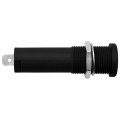 HSEB 3125 L NI/SW; Socket; 4mm banana; 16A; 6000V; black; nickel plated; on panel; SCHÜTZINGER HSEB 3125 L NI/SW; Socket; 4mm banana; 16A; 6000V; black; nickel plated; on panel; SCHÜTZINGER