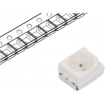 HSMC-A100-Q00J1; LED; SMD; 3528,PLCC2; red; 71.5÷100mcd; 3.5x2.8x1.9mm; 120°; 20mA; BROADCOM (AVAGO)