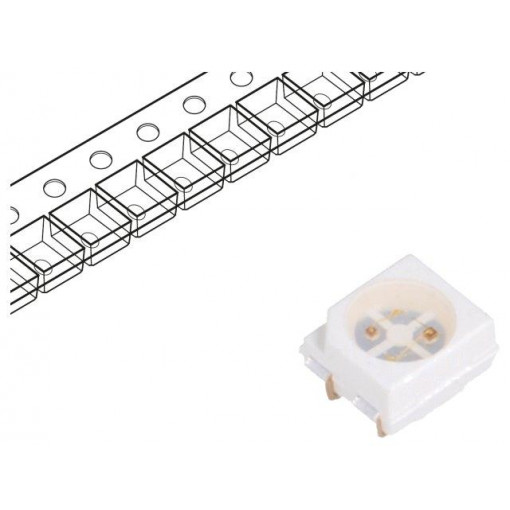 HSMF-A206-A00J1; LED; SMD; 3528,PLCC4; yellow/yellow green; 3.5x2.8x1.9mm; 120°; BROADCOM (AVAGO)