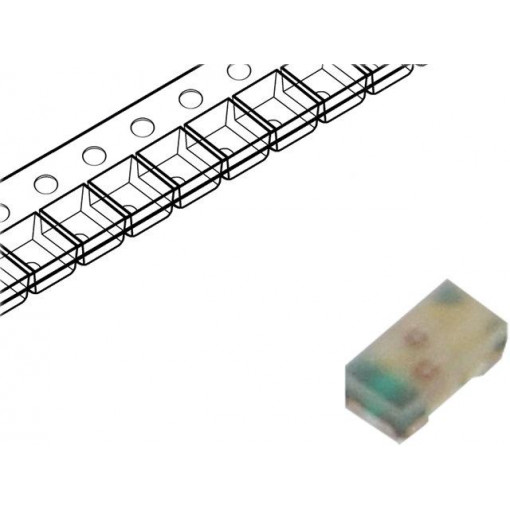 HSMF-C166; LED; SMD; 0603; yellow/green; 1.6x0.8x0.5mm; 120°; 20mA; 52/52mW; BROADCOM (AVAGO)