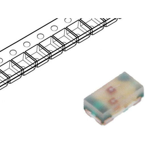 HSMF-C167; LED; SMD; 0603; orange/green; 1.6x0.8x0.5mm; 120°; 20mA; 52/52mW; BROADCOM (AVAGO)